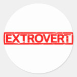 Extrovert Stamp Classic Round Sticker