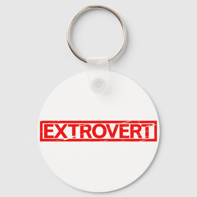 Extrovert Stamp Keychain (Front)