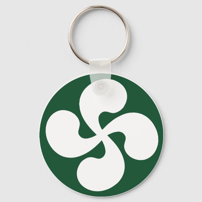 Extruded Basque Cross Keychain (Front)
