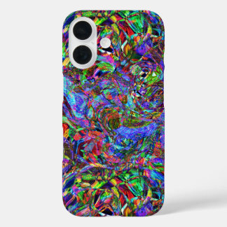 Exuberant Color Flowing Abstract iPhone 16 Case
