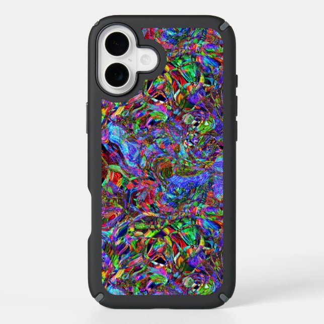 Exuberant Color Flowing Abstract Speck iPhone Case (Front)