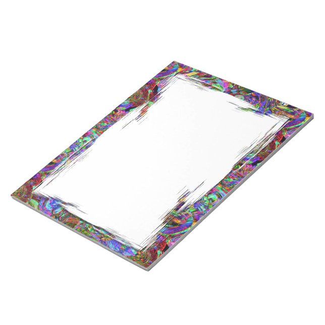 Exuberant Colors Abstract Art Notepad (Angled)