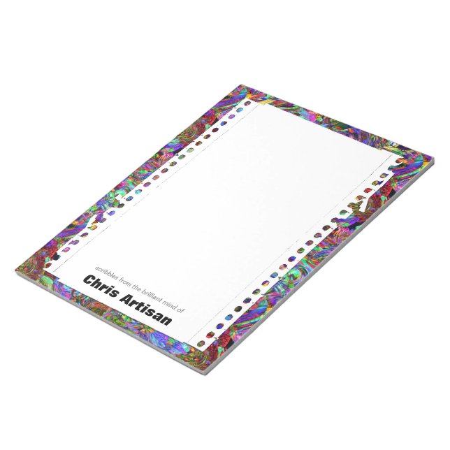 Exuberant Colors Tear Sheet Custom Notepad (Angled)