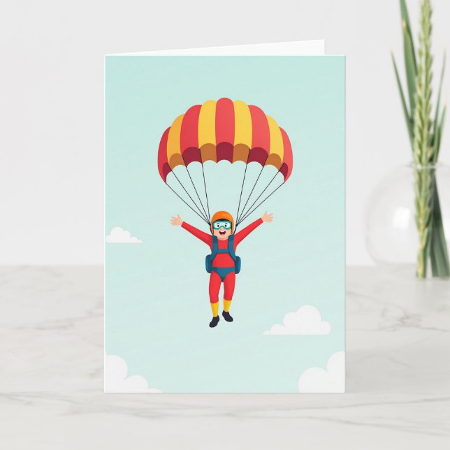 Exuberant Flight Birthday Card (Front)