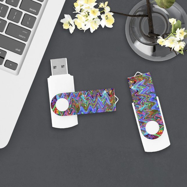 Exuberant Zigzag Artist Colors USB Flash Drive (Creator Uploaded)