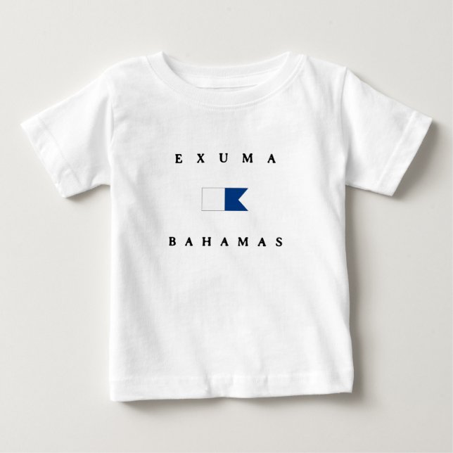 Exuma Bahamas Alpha Dive Flag Baby T-Shirt (Front)