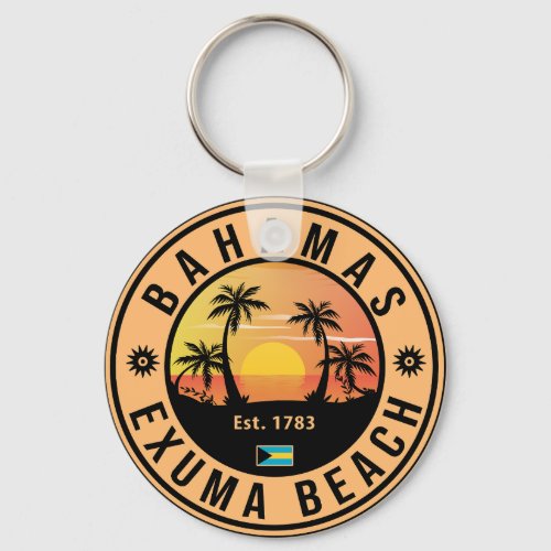 Exuma Bahamas Postcard design a great Christmas o Keychain