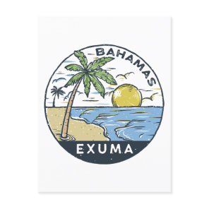 Exuma Bahamas Vintage Postcard