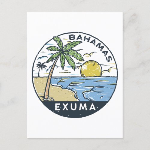 Exuma Bahamas Vintage Postcard