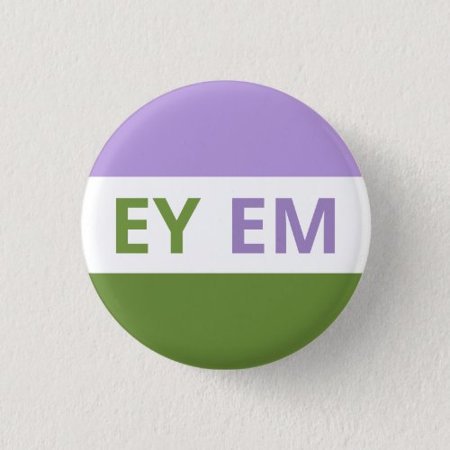 EyEm Pronouns Genderqueer Flag Badge Button