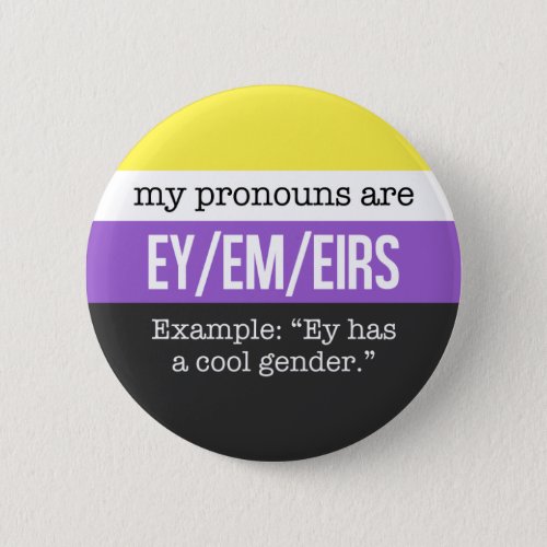 EyEm Pronouns âNonbinary Flag Button