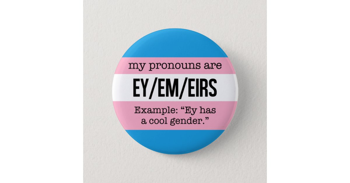 Eyem Pronouns Transgender Flag Pinback Button Zazzle