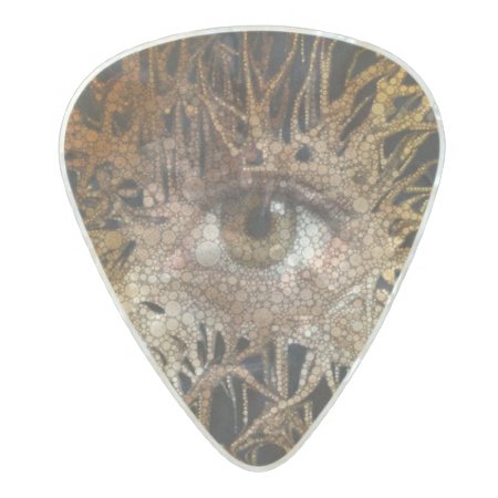 Eye Abstract Art Pearl Celluloid Guitar Pick