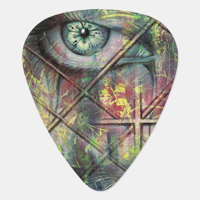 eye abstract guitar pick (Front)