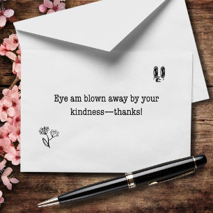 Eye Am Blown Away By Your Kindness Letterpress Thank You Card