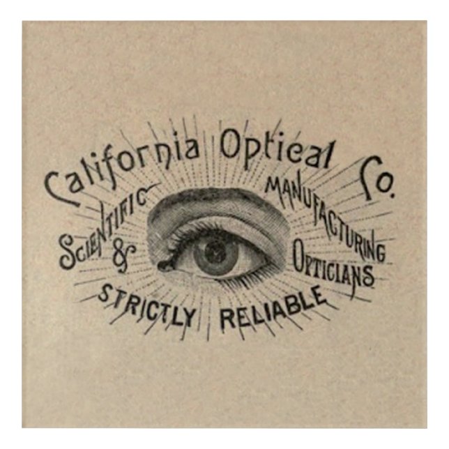Eye Antique Advertising Optical Acrylic Print (Front)