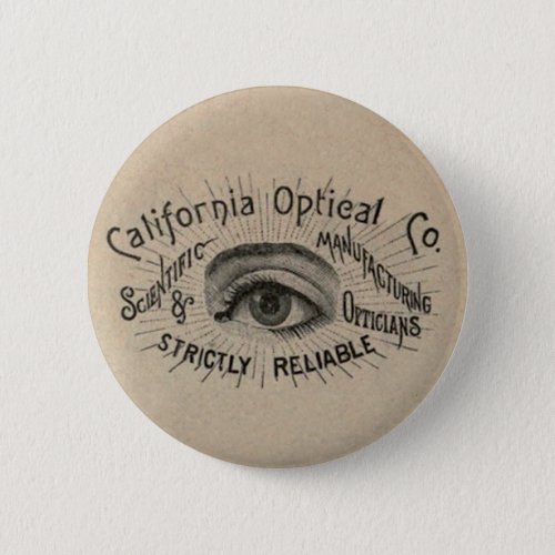 Eye Antique Advertising Optical Button