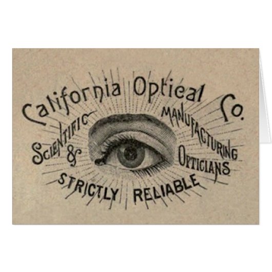 Eye Antique Advertising Optical Cards (Front Horizontal)