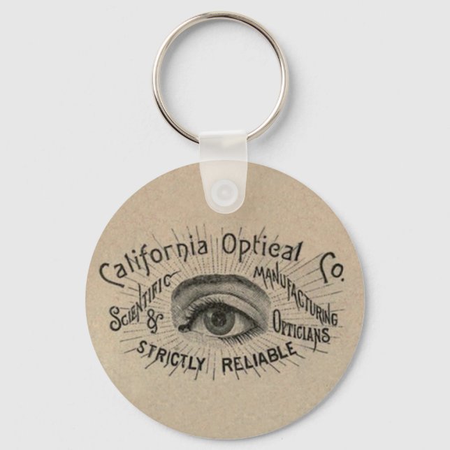 Eye Antique Advertising Optical Keychain (Front)