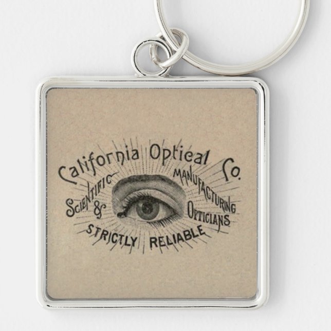Eye Antique Advertising Optical Keychain (Front)