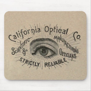 Eye Antique Advertising Optical Mouse Pad