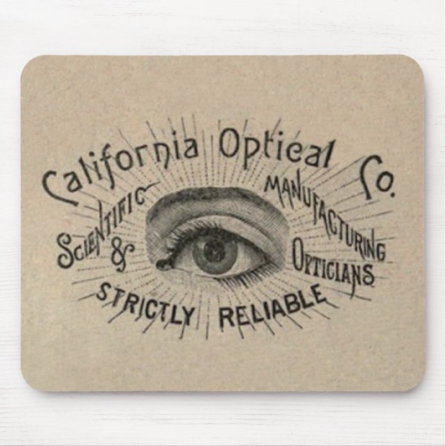 Eye Antique Advertising Optical Mouse Pad (Front)