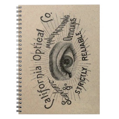 Eye Antique Advertising Optical Notebook