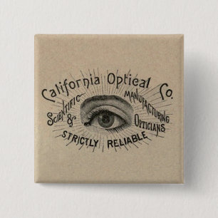 Eye Antique Advertising Optical Pinback Button
