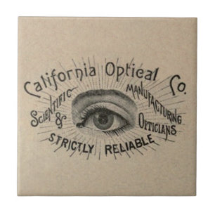 Eye Antique Advertising Optical Tile