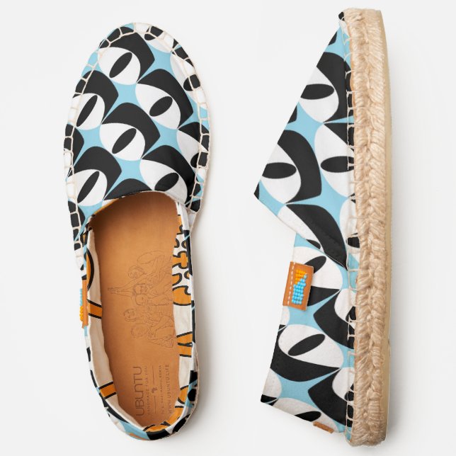 Eye Ball Eyebrow Hypnotic Pattern Espadrilles (Side)