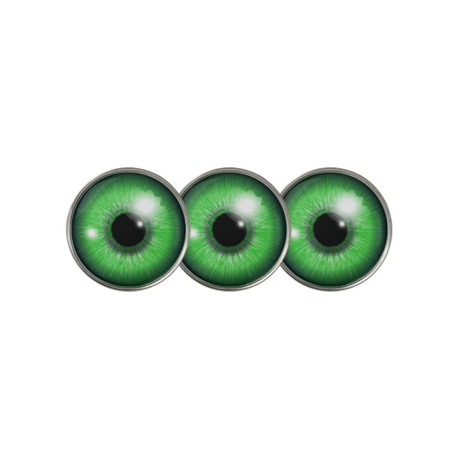 Eye Ball Green Golf Balls Golf Ball Marker (3 Up)