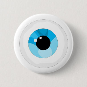 Eye ball pinback button