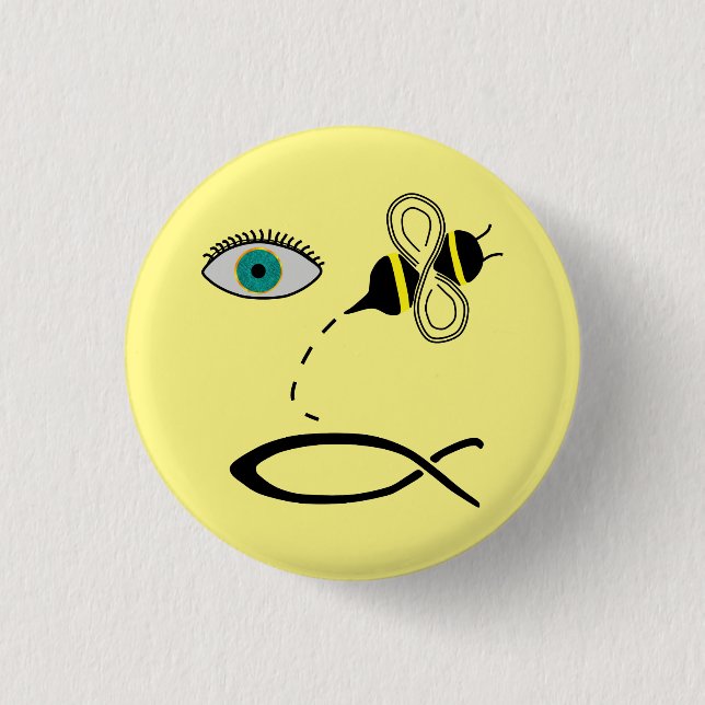 Eye Bee Christian Button (Front)