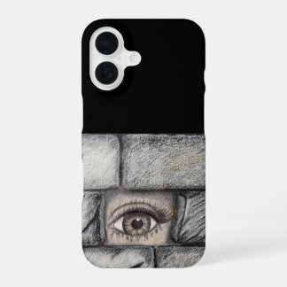 "Eye Behind Wall" iPhone 16 Case