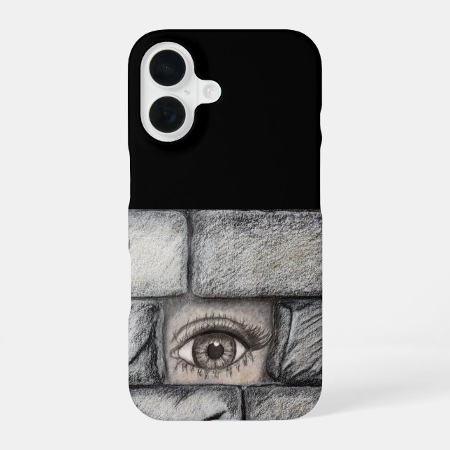 "Eye Behind Wall" iPhone Case (Back)