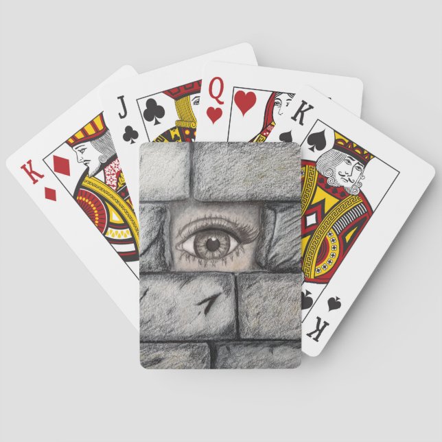 "Eye Behind Wall" Poker Cards (Back)