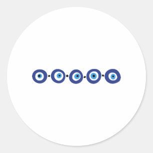 Eye Border Classic Round Sticker