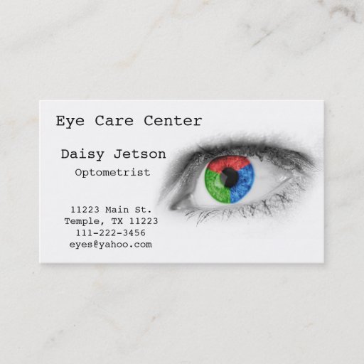 Customizable Eye Business Card