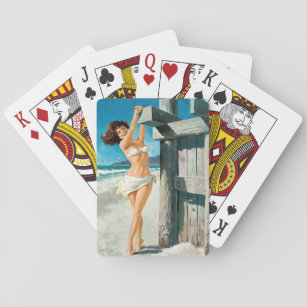 Eye Candy Pin Up Girl Playing Cards