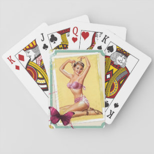 Eye Candy Pin Up Girl Playing Cards