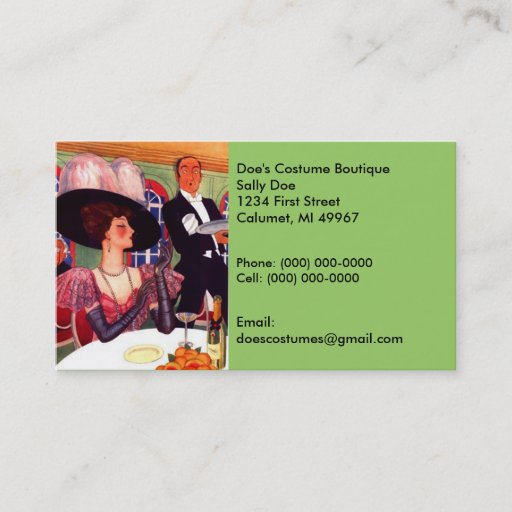 Customizable Eye-candy Vintage Fashions Costumes Business Card