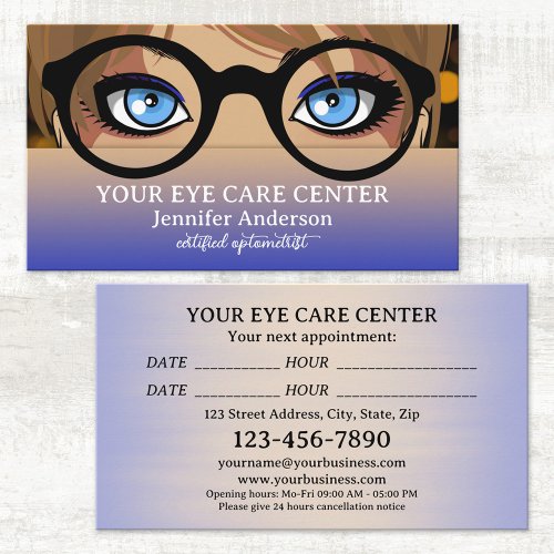 Eye Care Appointment Business Card