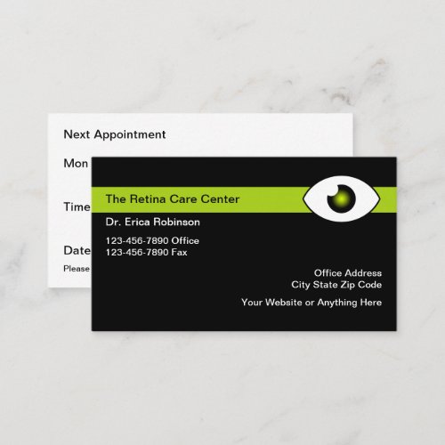 Eye Care Doctor Appointment  Business Card