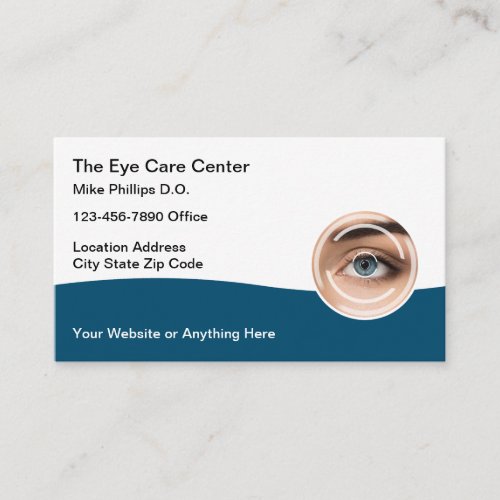 Eye Care Doctor Appointment Business Cards