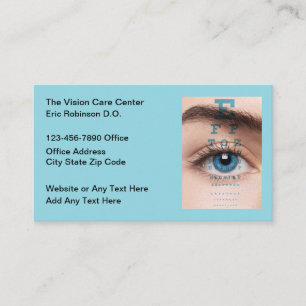 Eye Care Doctor Vision Center Business Card