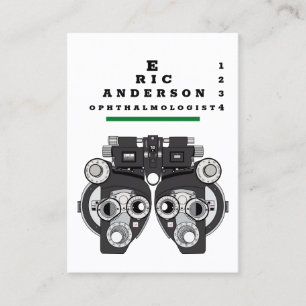 Eye Care Specialist Phoropter Business Card