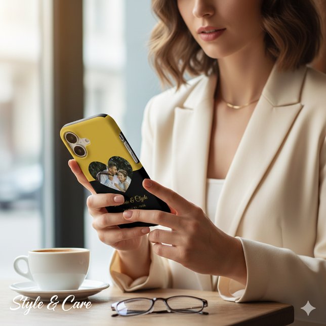 Eye-casing Heart Couple Gold and Black Tough Case-Mate iPhone Case (Eye-casing Heart Couple Gold and Black Tough iPhone 17 Case)