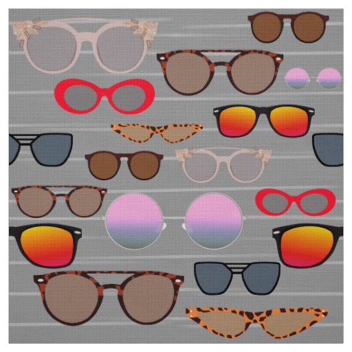 Eye Catcher on Gray Waves Fabric