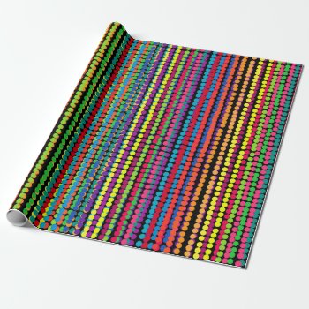 Eye-catching Abstract Rainbow Polka Dots Wrapping Paper by judgeart at Zazzle