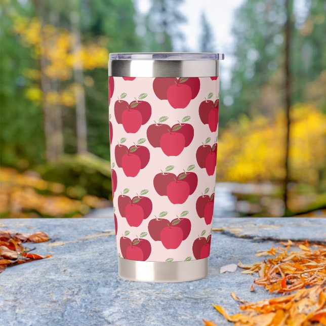 Eye Catching Apple Pattern Insulated Drink Tumbler (Outdoor)